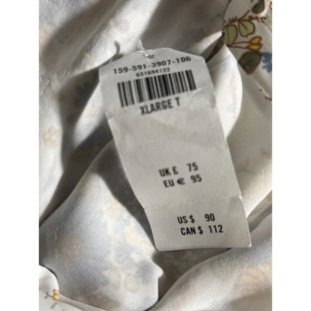 Abercrombie Fitch Floral Maxi Dress NWT Tie Front Womens XLT tall‎ leg slit